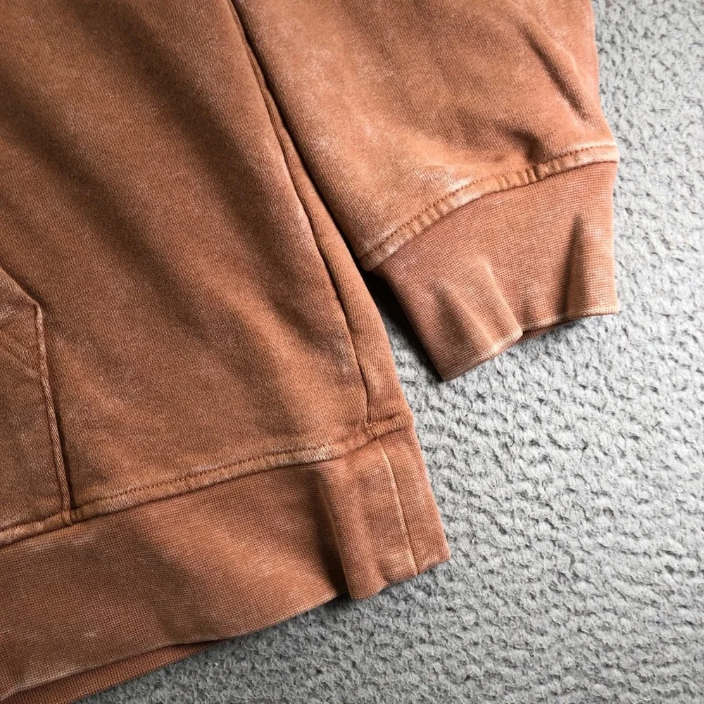 Jordan Hoodie Mens XL Washed Brown Essential Jumpman Logo Flight Pullover DR3087
